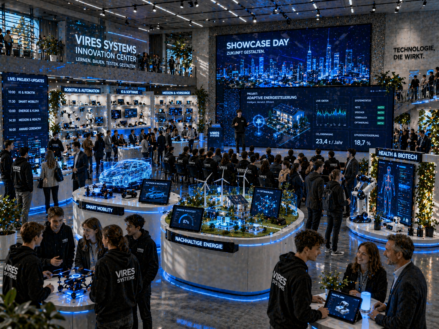 Gesamtbild des Showcase-Tages