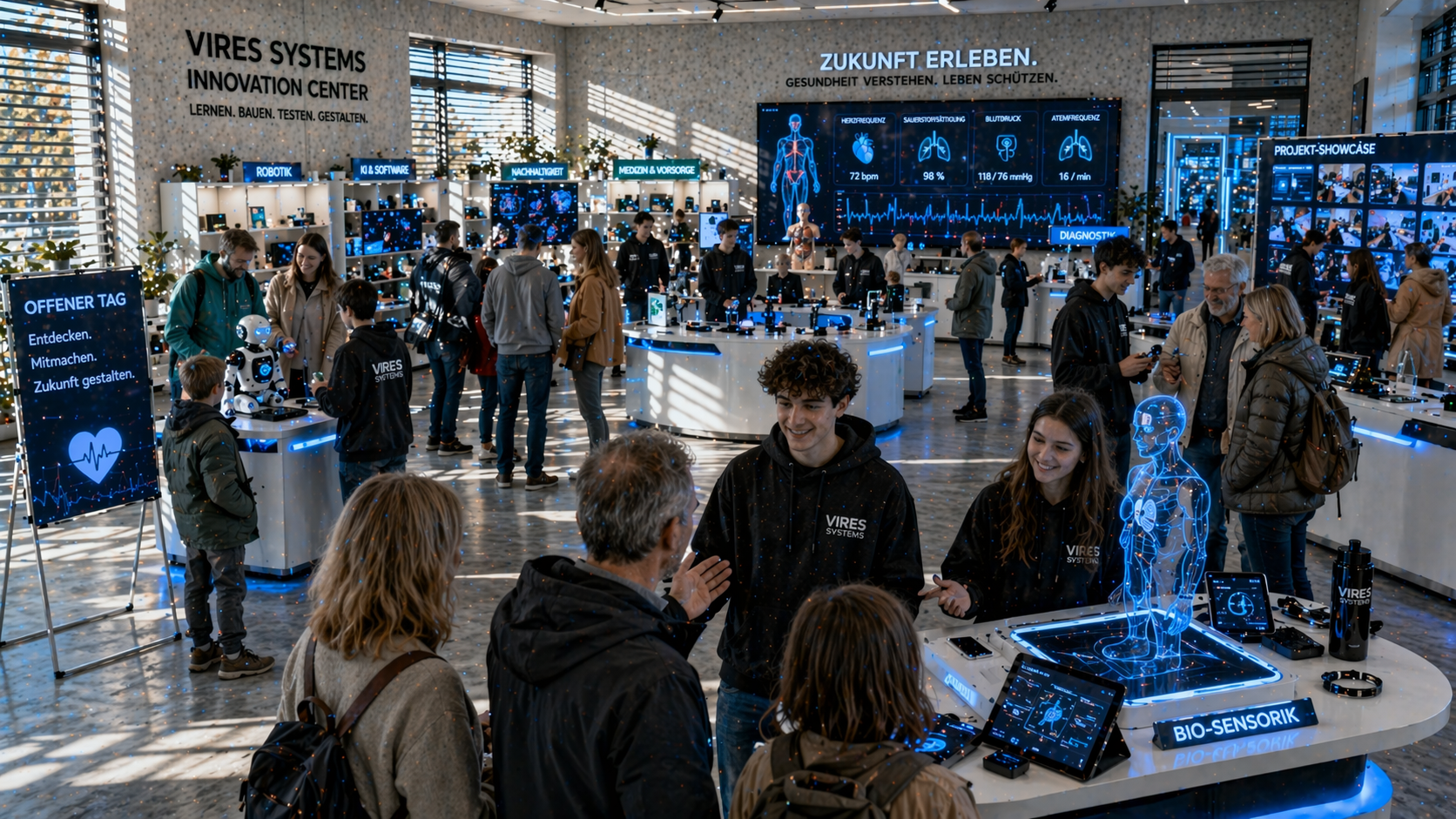 Offener Tag mit Besuchern