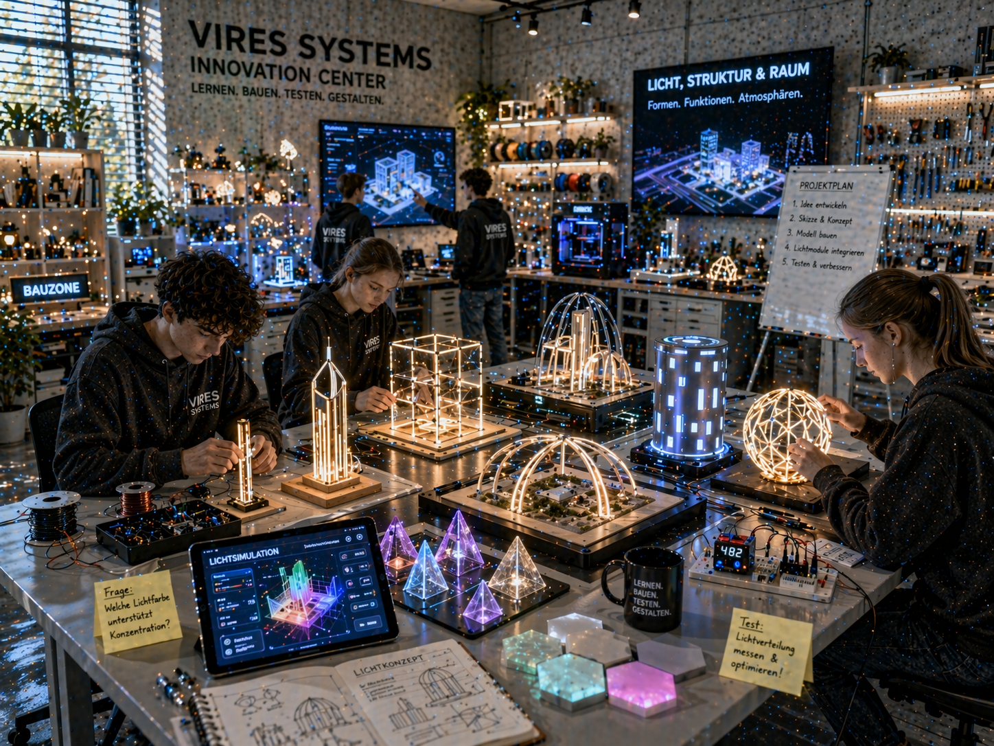 Lichtobjekte und Strukturen