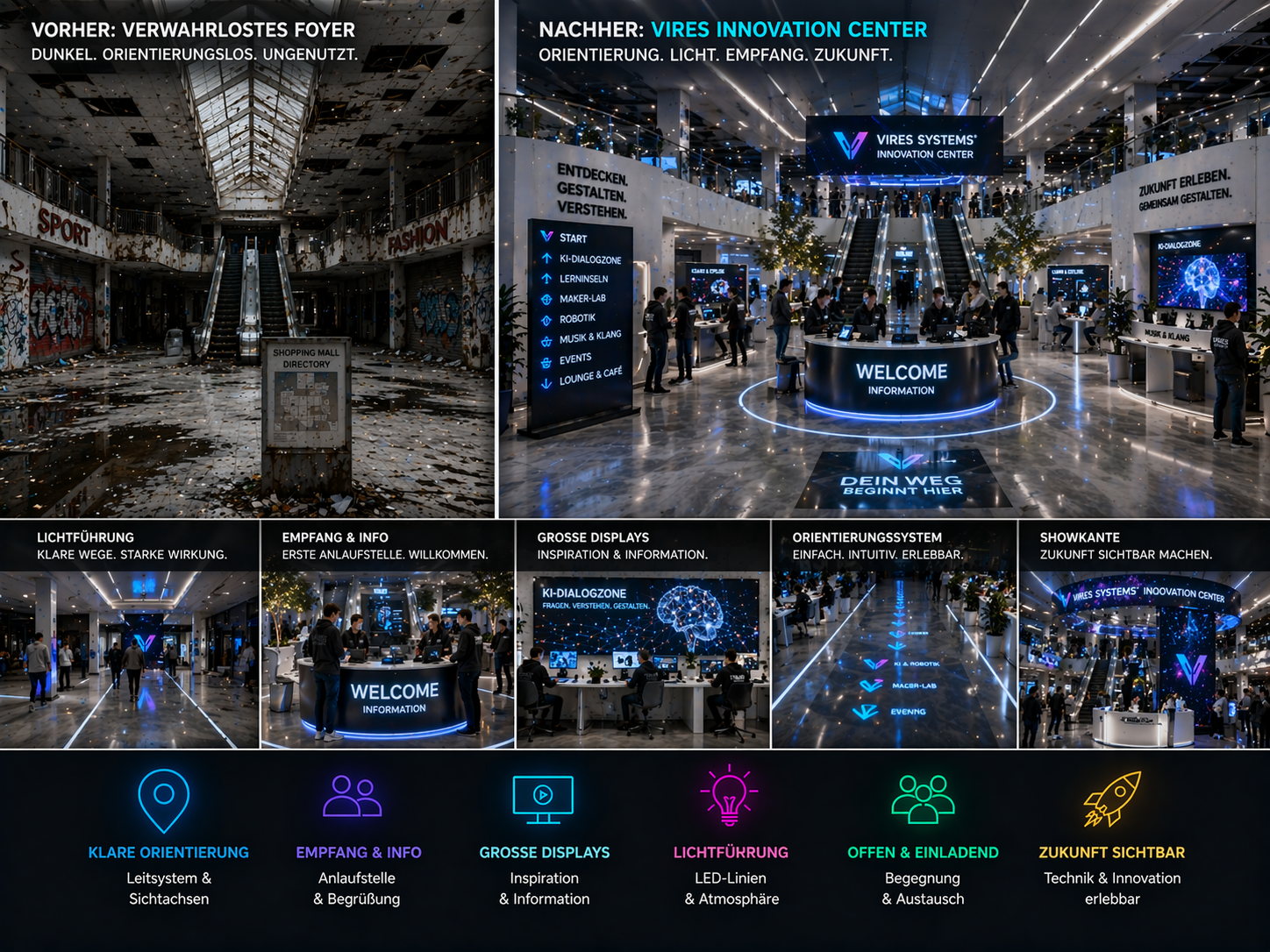 Foyer und erste Showkante