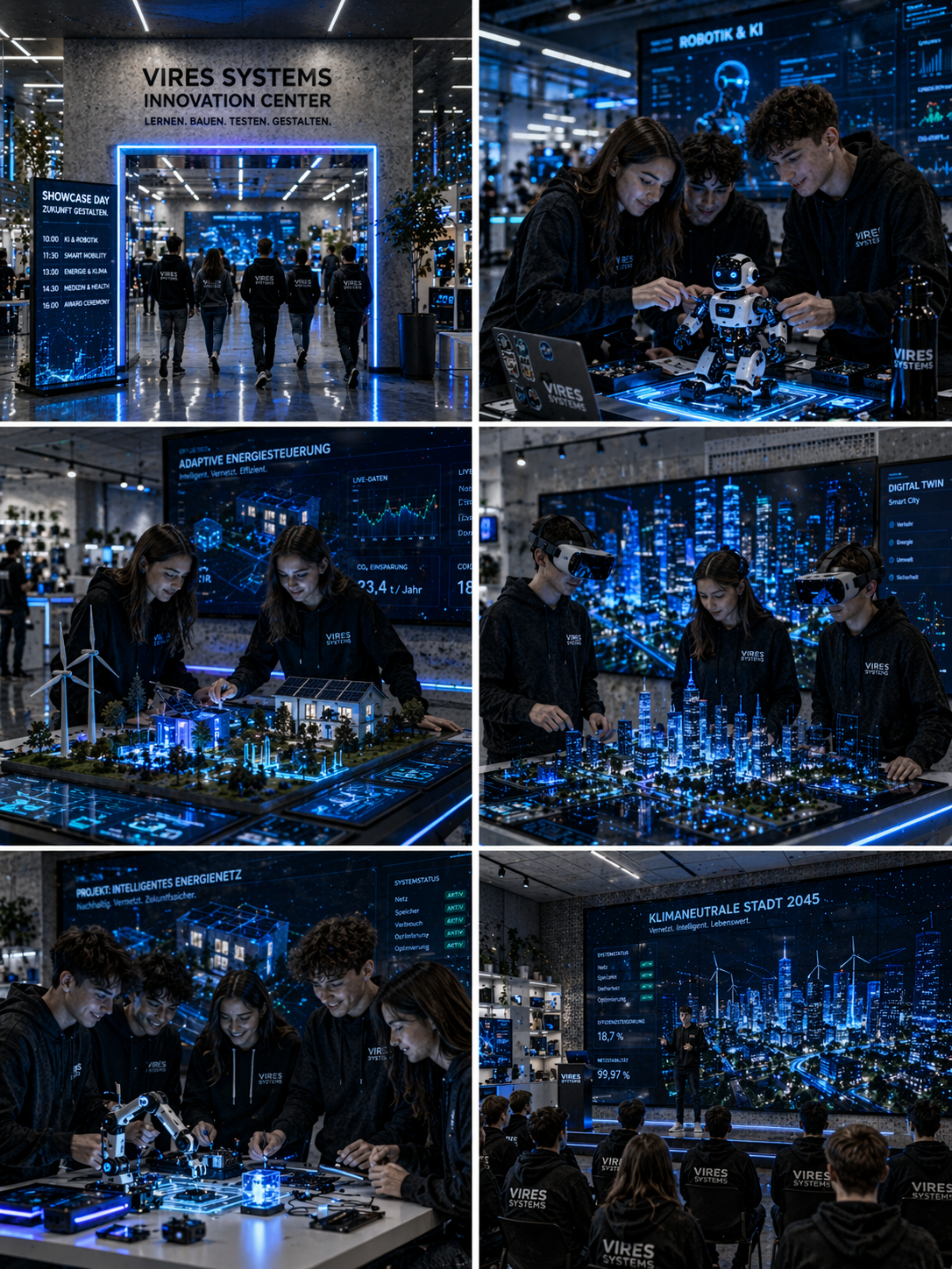 Neon-Zukunftsdesign als Stilvorlage für das Innovation Center